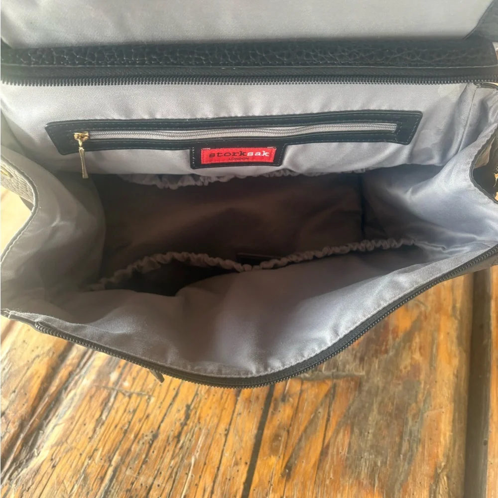 Storksak pebbled leather